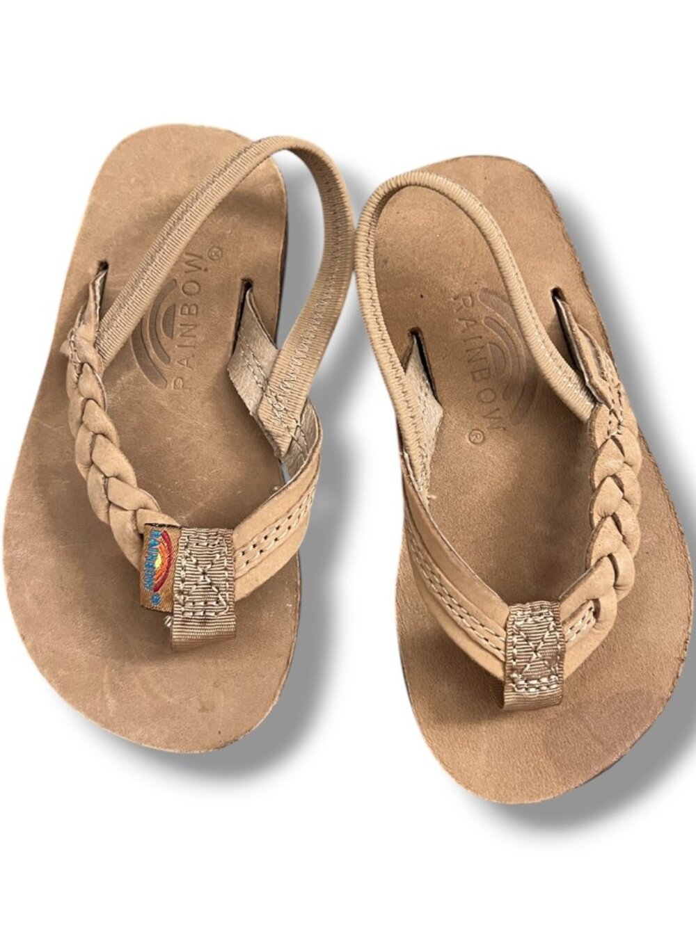 Rainbow Kids Sierra Brown Flirty Braidy Sandal with Strap Size 5/6
